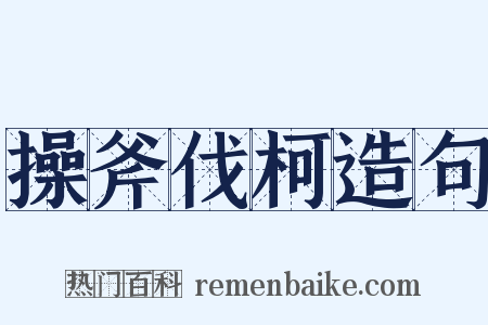 操斧伐柯造句是什么意思的图片